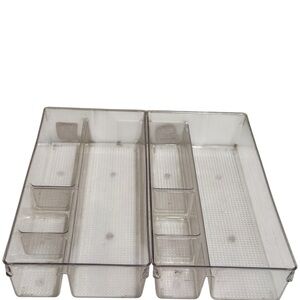 NEW Clear Plastic Drawer Organizers Set